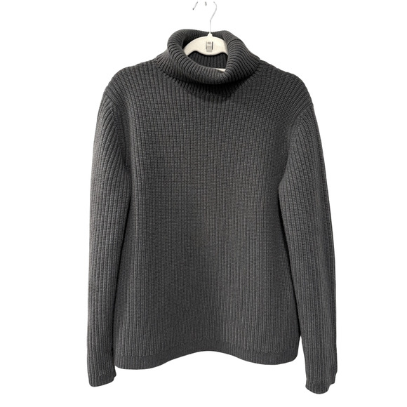 NWT! Jenni Kayne XS Oversized 100% Cashmere $695 Turtleneck Sweater Gray Storm - Picture 2 of 12